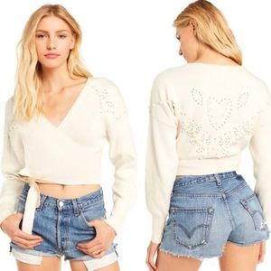 Wildfowl Wilder Pearl Wrap Sweater Size Large